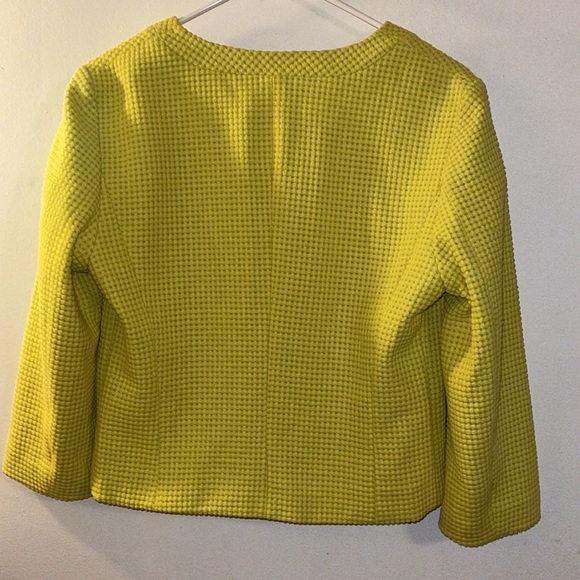 🌹ANN TAYLOR BRIGHT CHARTREUSE BLAZER - Picture 6 of 8